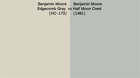 Benjamin Moore Edgecomb Gray Vs Half Moon Crest Side By Side Comparison