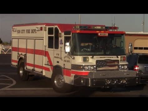 Sun City Fire Medical Dept Ladder Tender Responding Arriving