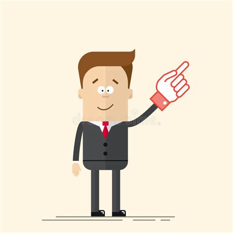 Cartoon Manager Or Businessman Confused Modern Flat Vector