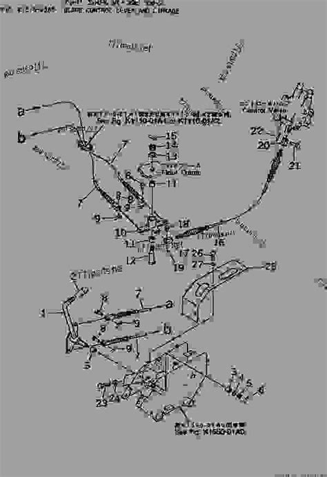 Blade Control Lever And Linkage Hydraulic Excavator Komatsu Pc30 7