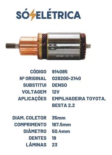 Induzido De Partida Empilhadeira Toyota Besta Parcelamento Sem Juros