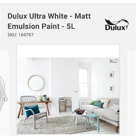 Dulux Ultra White Matt Emulsion Paint 5l In Winwick For £2000 For