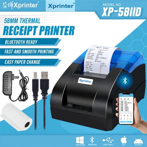 XPRINTER XP 58IID BLUETOOTH USB 58MM Thermal Cash Receipt POS Printer