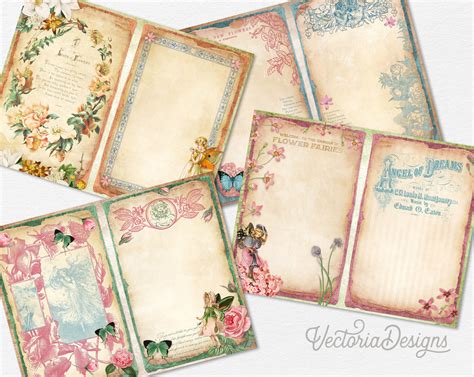 Flower Fairies Junk Journal Kit Fairy Journal Printable Junk Journal