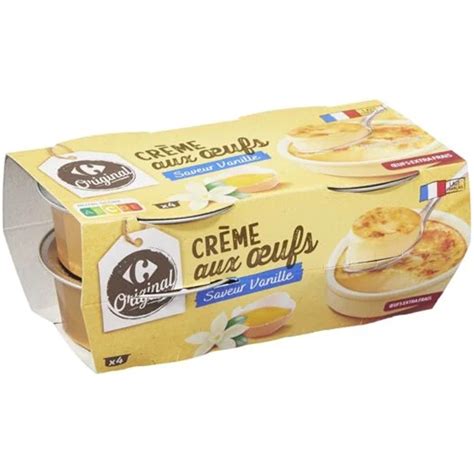 Je Craque Carrefour Cr Me Aux Oeufs Saveur Vanille X G Le Petit Depot