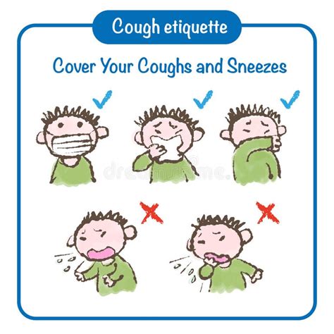 Cough Etiquette Stock Illustrations 112 Cough Etiquette Stock