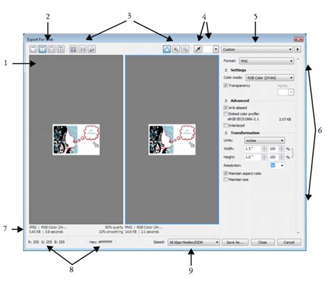 CorelDRAW Help Exporting Bitmaps For The Web