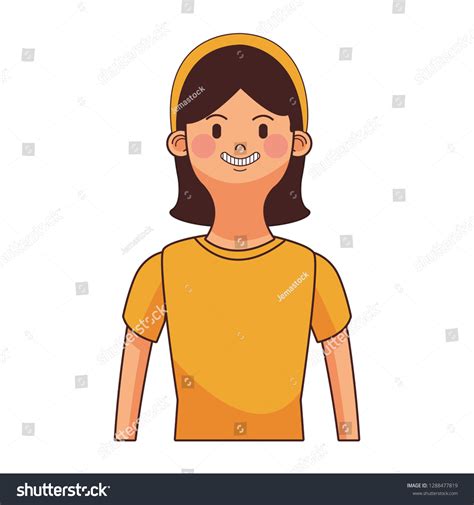 Woman Brunette Avatar Portrait Stock Vector Royalty Free