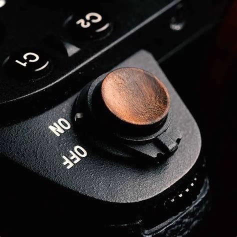 Wooden Wood Shutter Release Button With Sticker For Sony A6000 A63000