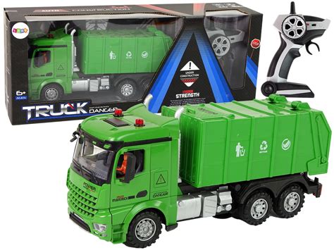 Green Remote Controlled Garbage Truck Remote Control 2.4G Lights Sound | Toys \ R/C vehicles ...