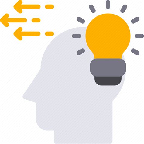 Idea Flat Icon Head Innovation Creativity Solution Thinking Icon