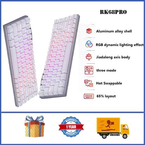 RK68PRO Wireless Mechanical Keyboard Hot Swappable RGB Customized Aluminum Mechanical Keyboard