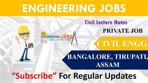 CIVIL EEE MECH ENGINEER VACANCIES IN BANGALORE TIRUPATI ASSAM SITE