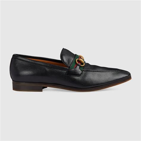 Mens Loafer With Horsebit In Black Leather Gucci® Hu