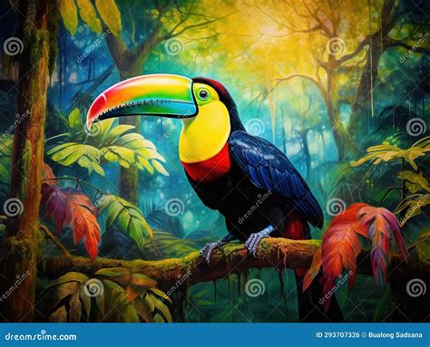Keel Billed Toucan Stock Illustration Illustration Of Keel 293707326