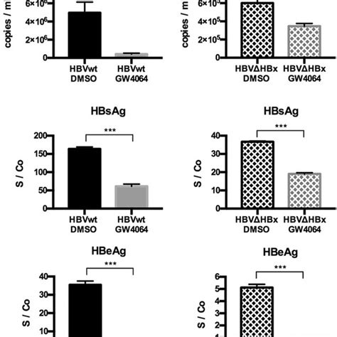 Fxra And Hbx Interference In Hbv Replication Dheparg Cells Infected