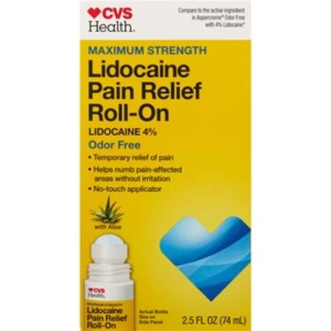 Cvs Health Roll On Pain Relief Liquid Maximum Strength 2 5 Oz