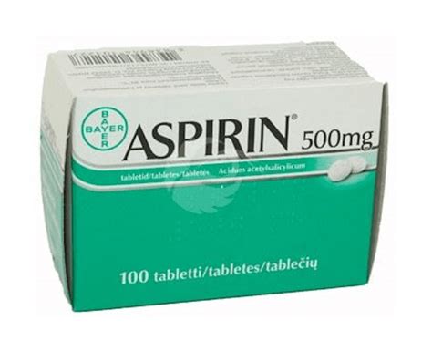 Aspirin Tbl 500mg N100 BENU Veebiapteek