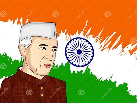 Illustration Of Background For Jawaharlal Nehru Jayanti Stock Vector