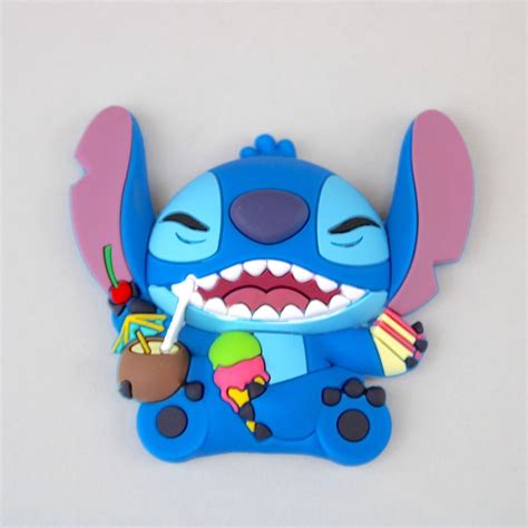 Stitch With Food Lilo And Stitch Disney 3d Foam Magnet 4655892537