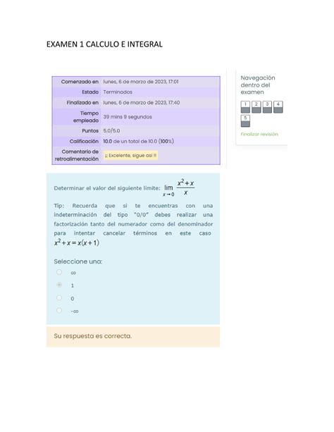 Examen 1 Calculo E Integral Analisis y Diseño de Algoritmos ADAs