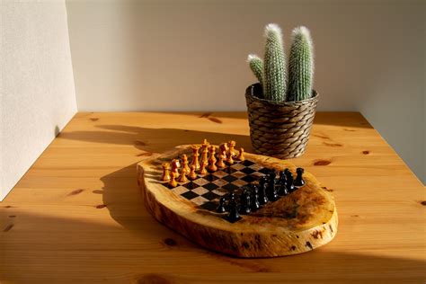 Solid Wood Chess Set With Metal Roman Figures Personalized - Etsy