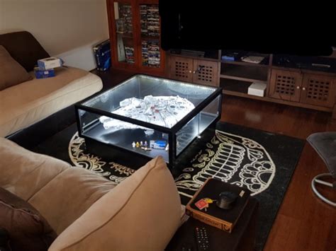 Lego Display Case Coffee Table For Star Wars Millennium Falcon