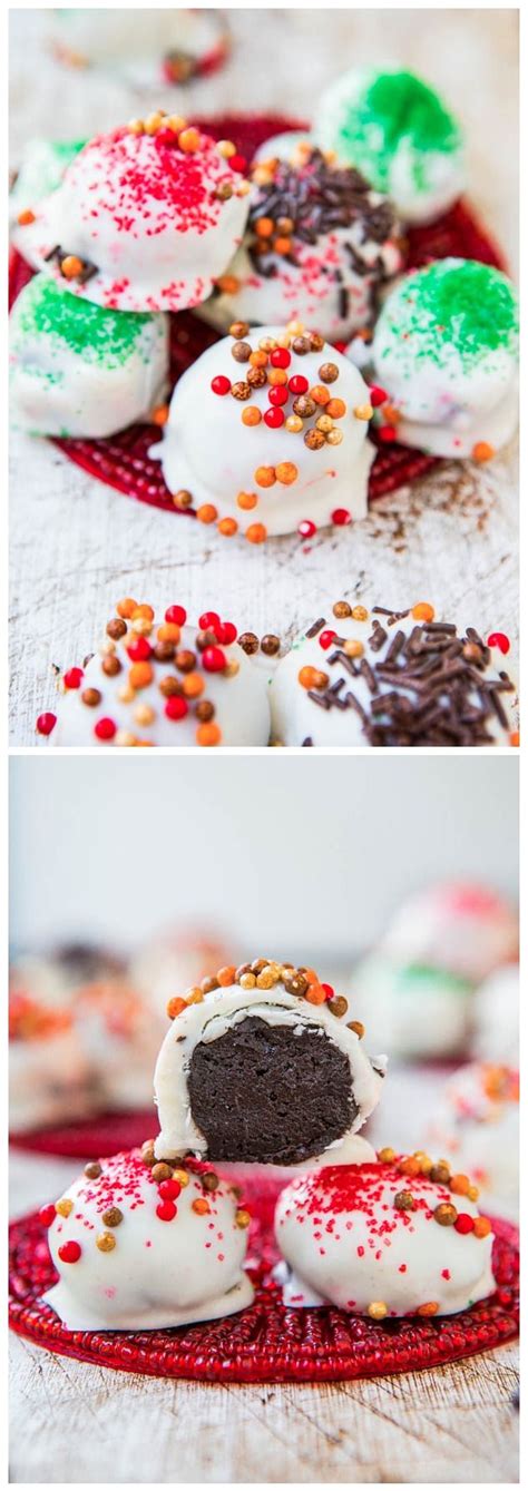 White Chocolate Dipped Oreo Balls Recipe Averie Cooks Recipe Oreo Cookie Balls Oreo Oreo