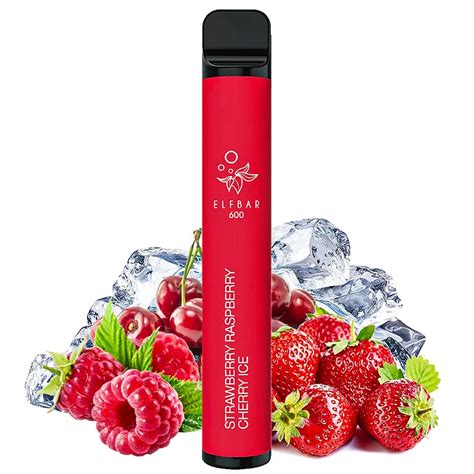 Eshisha Elf Bar 600 20mg Strawberry Raspberry Cherry Ice