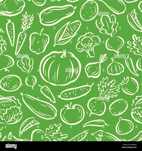 Vegetables Seamless Background Agriculture Natural Food Farming