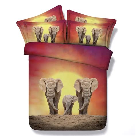 Elephant Bedding Set For Adults Duvet Cover Bed In A Bag Sheet Bedspread Twin Double Queen Size