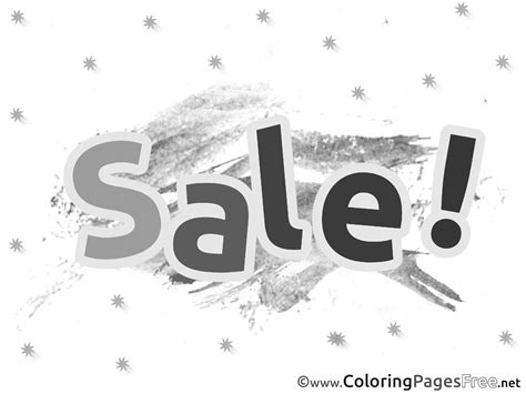 Sale Free Colouring Page Business