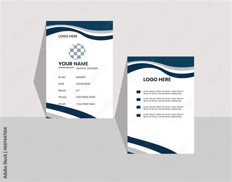 Simple Vector Office Id Card Design Template Creative Corporate