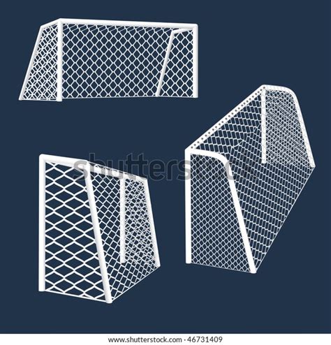 Realistic Soccer Goals Perspective Vector Illustration Stock Vector (Royalty Free) 46731409