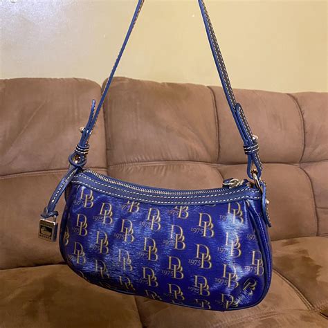 Dooney And Bourke Womens Purple And Gold Bag Depop