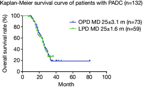 Kaplan Meier Survival Curve Of Patients With Pdac Pdac Pancreatic