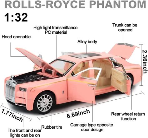 JaBuBeaGup 1 32 Rolls Royce Phantom Alloy Sound Light Echo Modelo De