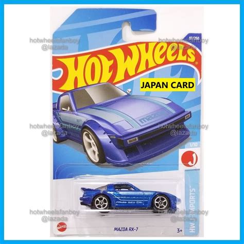 Hot Wheels Mazda Rx Hw J Imports Metalflake Medium Blue Greddy Sparco Jdm Car Kereta
