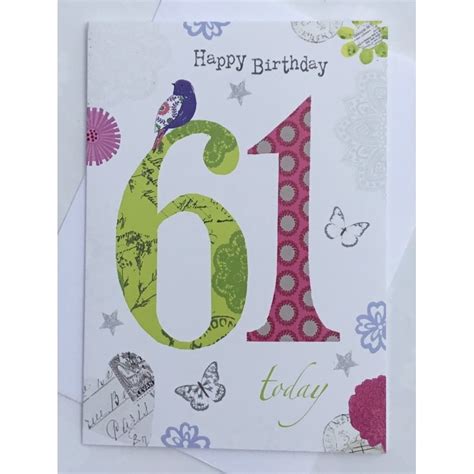 Happy Birthday 61 Today Age Card - The Pencil Case