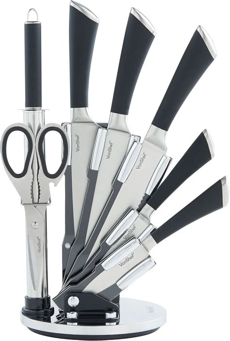 VonShef Premium 7 Piece Professional Stainless Steel Knife Set with ...