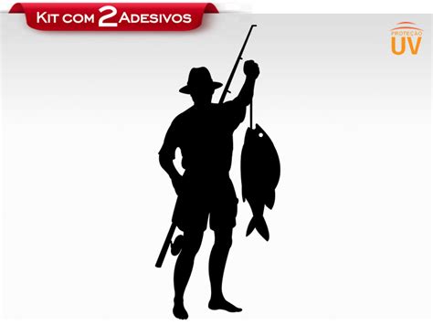 Adesivo Pescador Pescaria Clubedoadesivo