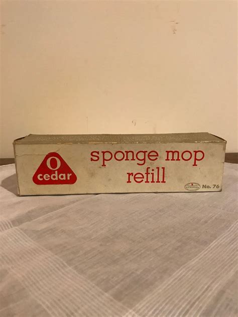 Vintage O Cedar Sponge Mop Refill Box With Used Sponge - Etsy