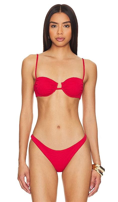 Fella Swim Gabriel Bikini Top In Red Lyst