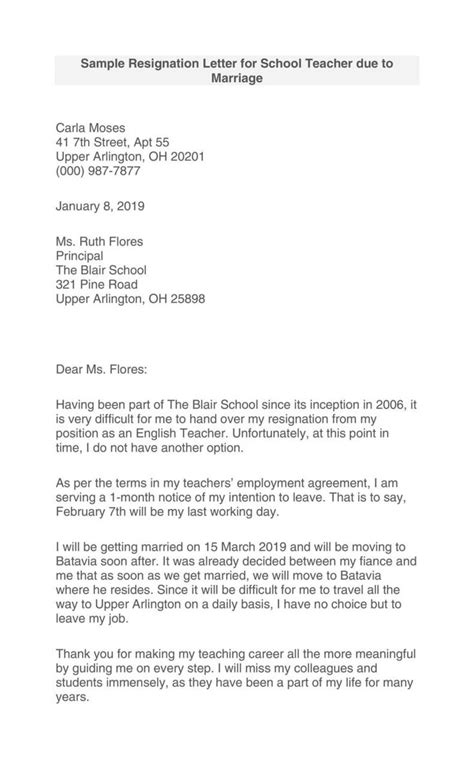 Download Teacher Resignation Letter 25 Teacher Resignation Letter