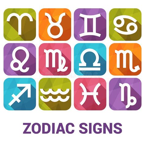 Zodiac Signs Vector Icon Set Stock Vector Illustration Of Gold