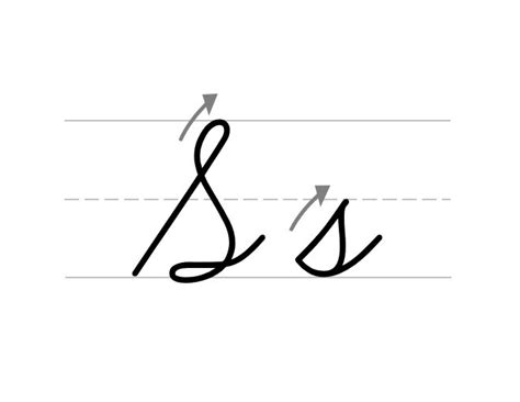 Cursive s - Free cursive writing worksheets for small and capital s