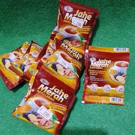 Jual Jahe Merah Ratu Lebah Plus Madu Dan Gula Aren Sachet Di Lapak The