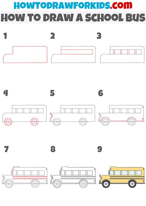 School Bus Drawing Outline