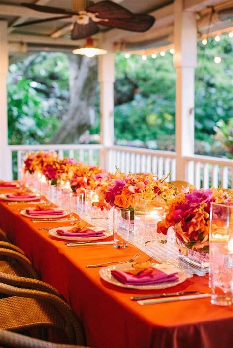 Color Crush Over The Moon With Orange Orange And Pink Wedding Orange