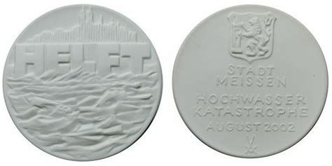 Meissen Medal Floodings Of Rep Blica Federal Alemania Numista